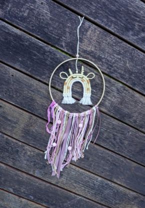 Bild von Makramee Traumfänger GiRAFFE (rosa) - ENE24