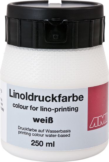 Bild von Linoldruckfarbe 250ml. weiß