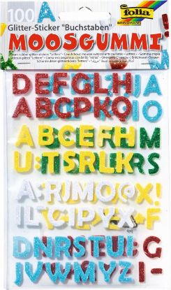 Bild von Moosgummi Glitter Sticker Buchstaben