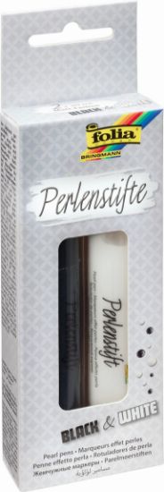 Bild von Perlenstifte 2x30ml Black&White