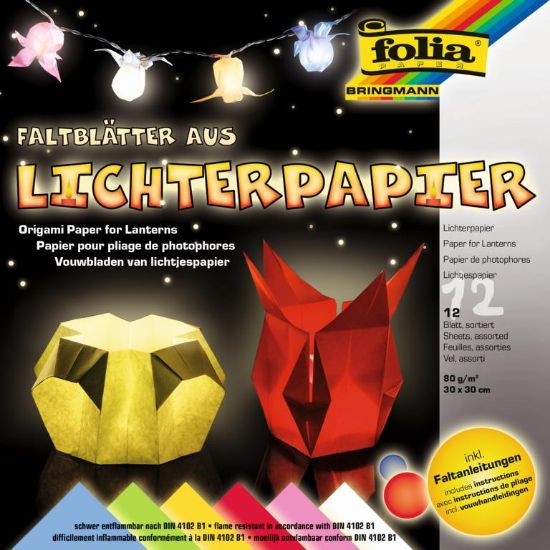 Bild von Lichterpapier 80gr. 30x30cm sort.