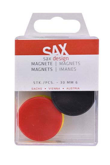 Bild von SAX Magnete bunt 6er Ø 30mm