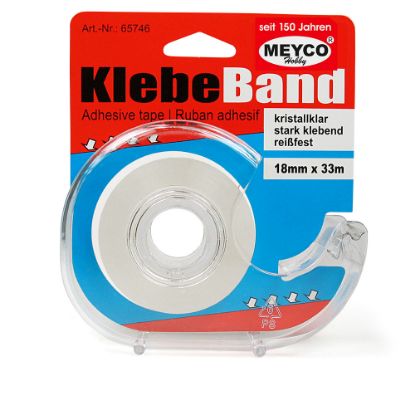 Bild von Klebeband kristallklar + Abroller 18mm x 33m