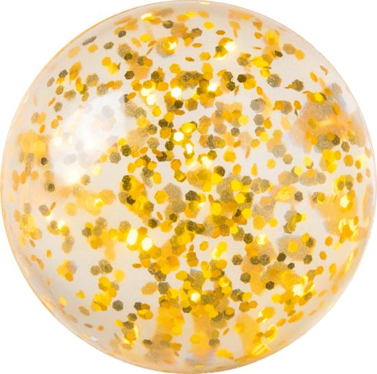 Bild von Gummiball Glitzer - gold