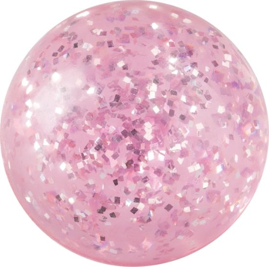 Bild von Gummiball Glitzer - rosa