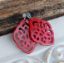 Picture of Ornament-Ohrringe aus Resin - cherry red