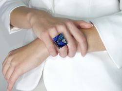 Bild von Ring - Kollektion "Mosaik" - blau