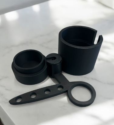 Zeige Details für Mundstückhalter für 4 Mundstücke, 1 Schalldämpfer und Getränkehalter Bild von Mundstückhalter für 4 Mundstücke, 1 Schalldämpfer und Getränkehalter