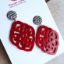 Bild von Ornament-Ohrringe aus Resin - cherry red