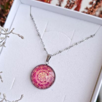 Bild von Mandala der Dankbarkeit - Halskette aus Edelstahl