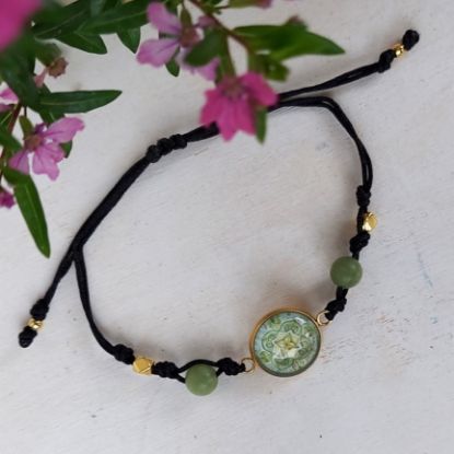 Bild von Mandala des Loslassens - Armband mit Fassung aus Edelstahl